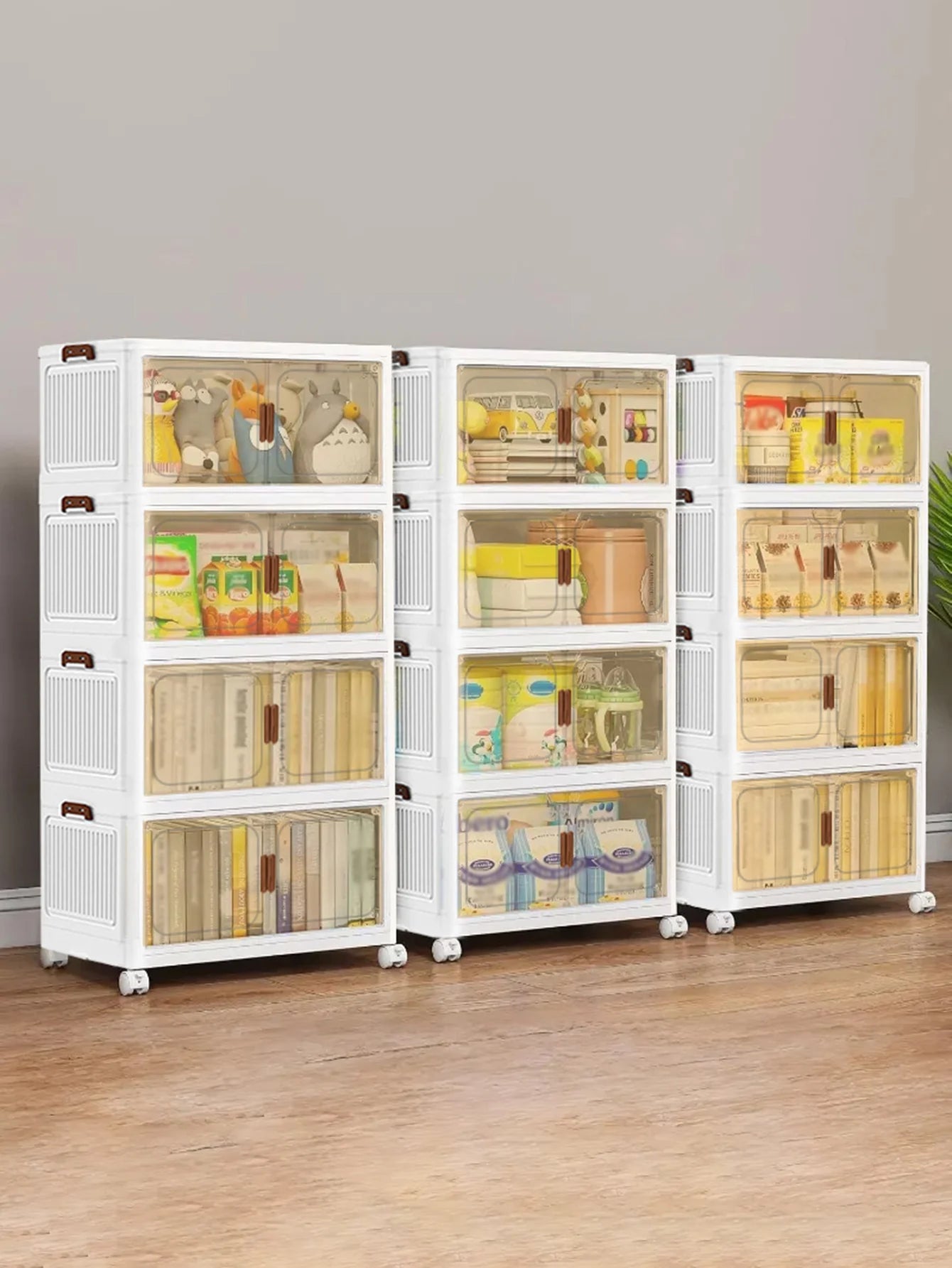 45-5layers Plastic storage boxes Stackable storage boxes with wheels Storage containers with LIDS Folding storage boxes